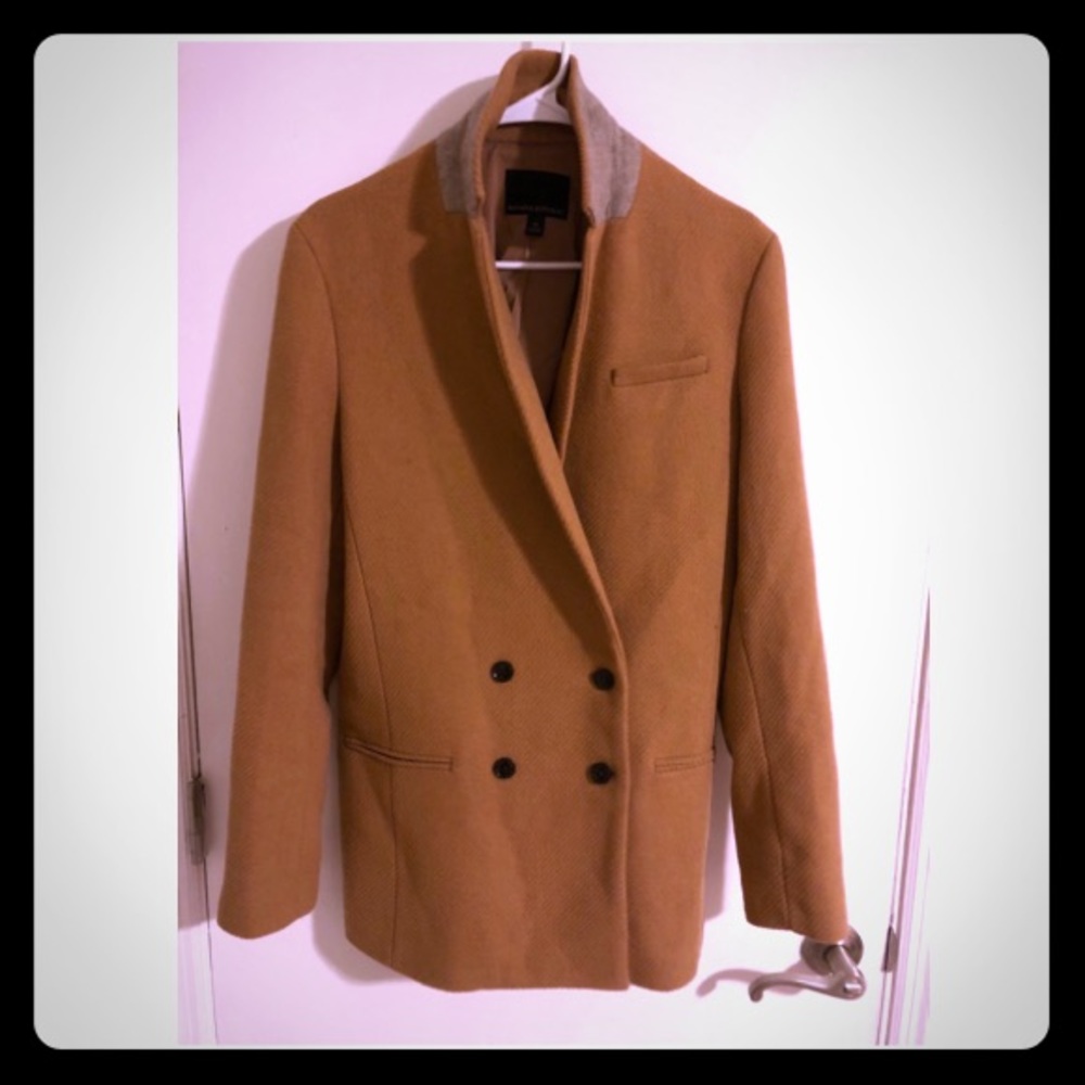 Banana Republic Double Breasted Blazer in Camel